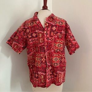 Mens Aloha Shirt, Made in Hawaii Size M